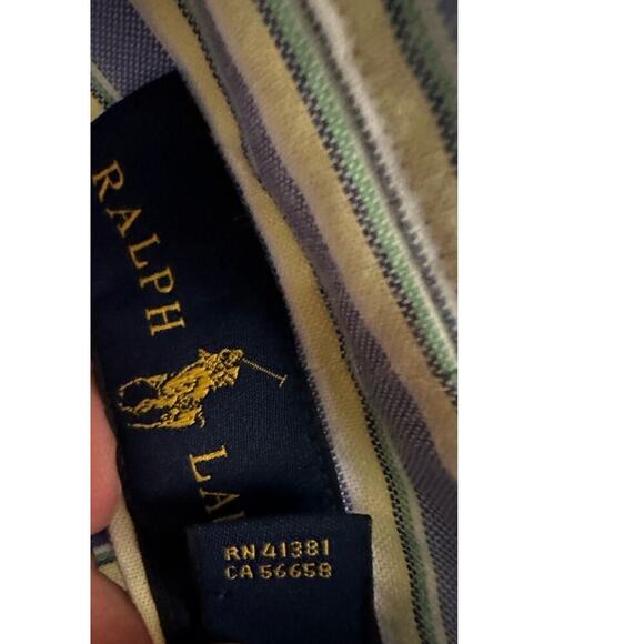Ralph Lauren Size: 15.5, 39 Mens Striped Button Up Shirt Classic Fit 100% Cotton - Picture 10 of 10
